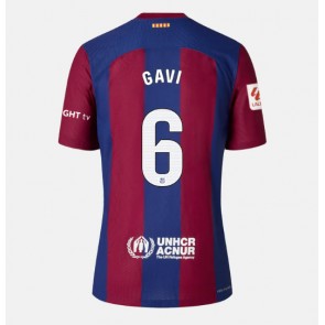 Barcelona Paez Gavi #6 Dámské Domácí Dres 2023-24 Krátký Rukáv
